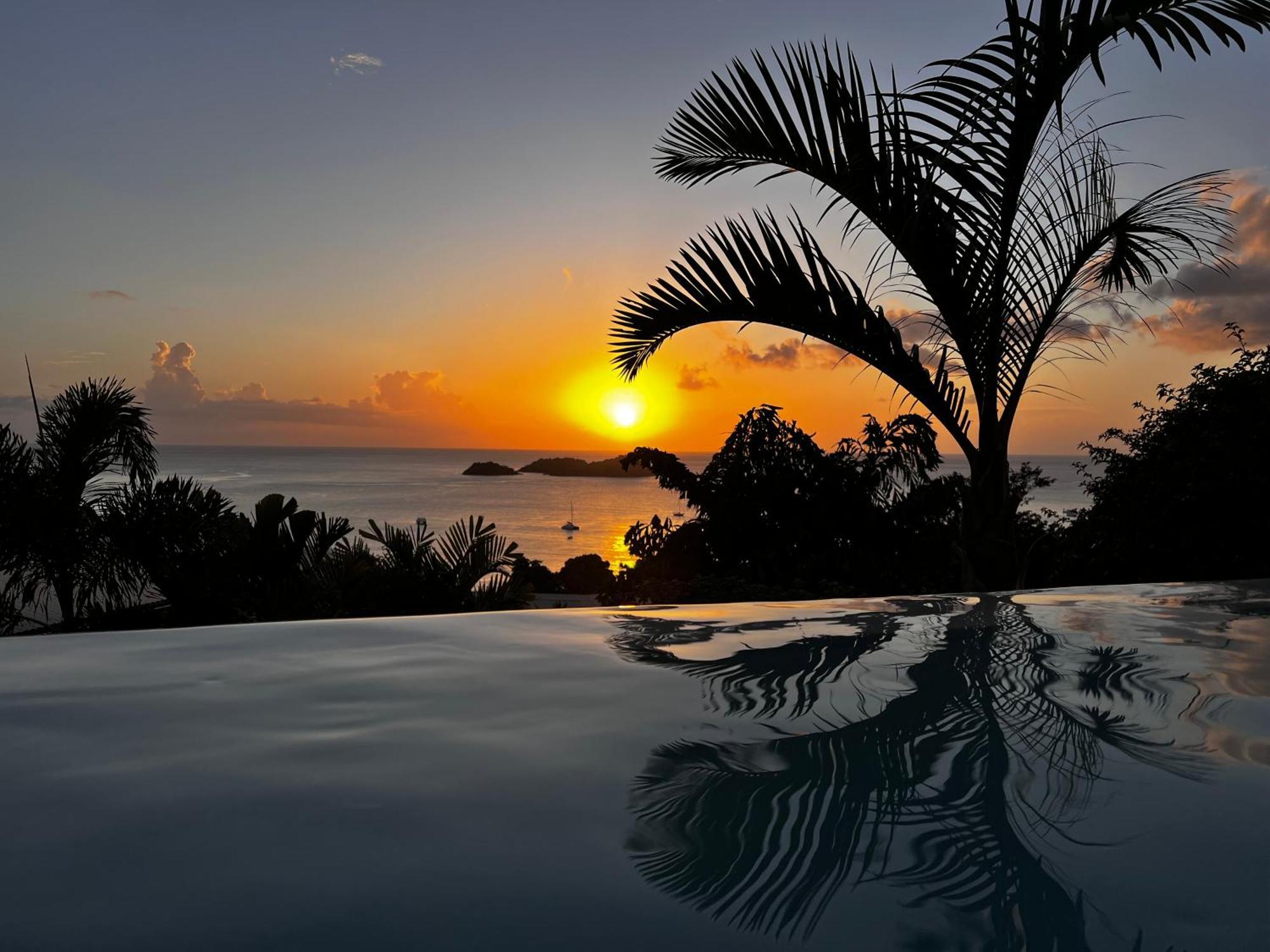 Sunset Palm - Villa Creole Avec Piscine Face Au Coucher De Soleil Et A La Reserve Cousteau 波尔兰特 外观 照片
